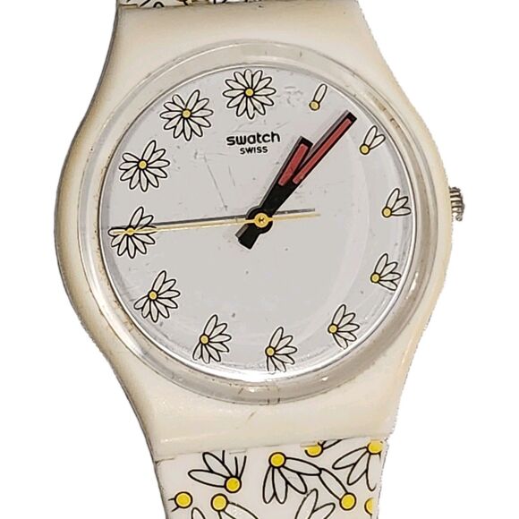 Vintage Swatch Pick Me GW174 Floral Daisy Swiss Watch Needs Battery main image 8